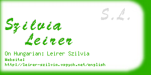 szilvia leirer business card